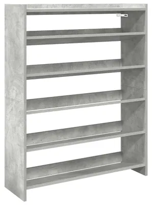 Zdjęcie produktu dla vidaXL Stojak na buty betonowy szary 80x25x100 cm materiał drewnopochodny