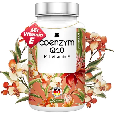 Produktbild von Sonnesee Coenzym Q10 mit Vitamin E – 120 Kapseln, 4 Monate Vorrat