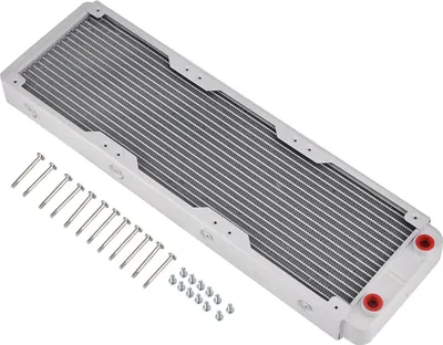 Produktbild von Aluminium Kühler Kühlkörper Computer Wasserkühlung Flüssigstauscher Weiß (360 mm)