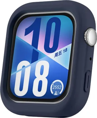Immagine prodotto di Custodia protettiva in silicone per Huawei Watch Fit 4 con copertura parziale, blu scuro