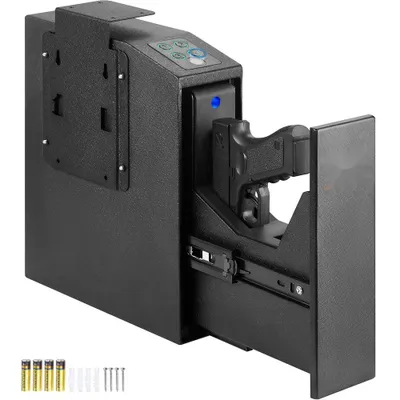 Immagine prodotto di Cassaforte per pistole - Cassaforte biometrica per pistole con 3 opzioni di accesso - Cassaforte per pistole ad accesso rapido per la casa