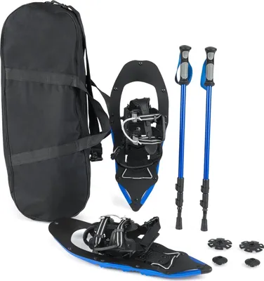Immagine prodotto di Set di ciaspole da 21" con bastoncini, taglia 35-40, blu