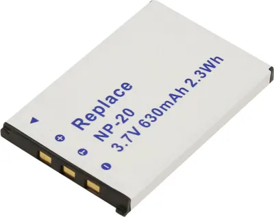 Produktbild von Avizar, Casio NP-20 Lithium-Ionen Kamera Akku 3,7V 630mAh, Weiß