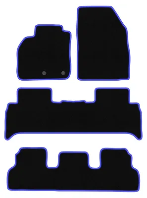 Immagine prodotto di Tappetini in velluto Nero/Blu per Renault Grand Scenic III 2009-2015 Set 4 pezzi