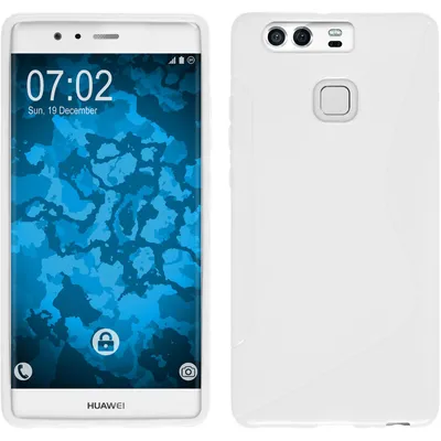 Produktbild von PhoneNatic Case kompatibel mit Huawei P9 - weiß Silikon Hülle S-Style + 2 Schutzfolien