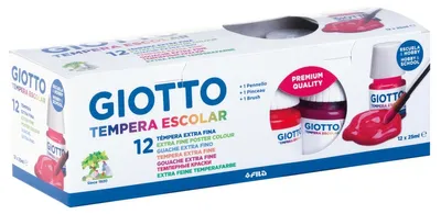 Produktbild von GIOTTO Schulmalfarben Tempera Escolar 25ml 12 Stück