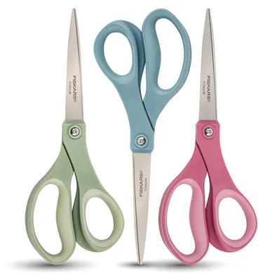 Image de Ciseaux Fiskars SoftGrip Titan, design ergonomique, ciseaux polyvalents, 20,3 cm, titane
