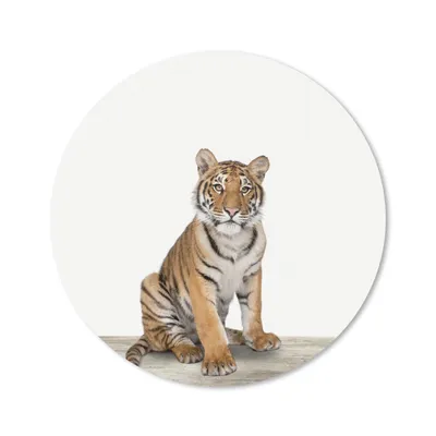 Produktbild von MuchoWow® Mauspad Mousepad Tiger - Weiß - Tiere - Kinder - Kinder 50x50 cm - Mousepads - Maus Mat - Pad - Mausunterlage - Vinyl