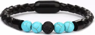 Image de Bracelet DO-33424 Noir / Turquoise pour Hommes KP33424