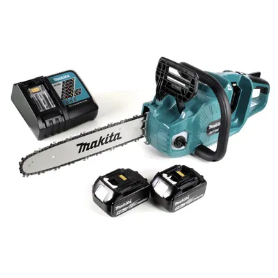 Produktbild von Makita DUC 355 RT2 Akku Kettensäge 36V ( 2x18V ) Brushless 35 cm + 2x 5,0 Ah Akku + Ladegerät