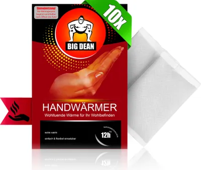 Produktbild von BigDean 10 Paar Handwärmer 8h Wärme – Taschenwärmer sofort einsatzbereit