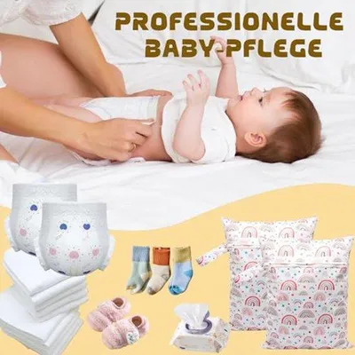 Produktbild von Ultiluxe Wetbag - Wasserfeste Aufbewahrungstasche für Babyzubehör - Wiederverwendbar - 28 x 21 cm - Oxford - Rosa