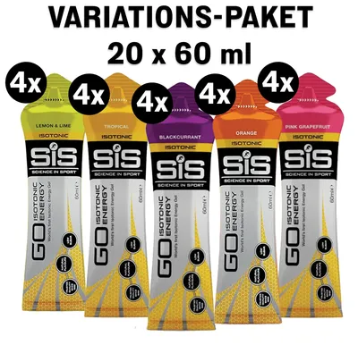 Image de Science in Sport GO Mélange pour gel énergétique isotonique, 20 x 60 ml