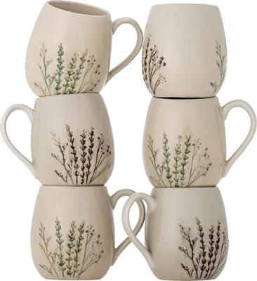 Produktbild von Bloomingville 82061547, Set, 0,4 l, Beige, Steingut, Becher, Universal
