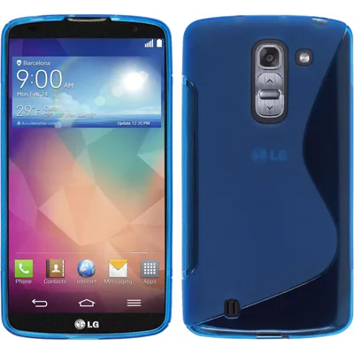 Produktbild von PhoneNatic Case kompatibel mit LG G Pro 2 - blau Silikon Hülle S-Style + 2 Schutzfolien
