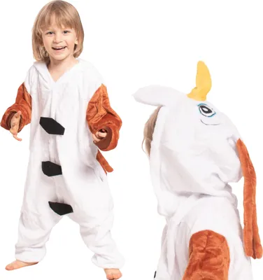 Produktbild von Nikcorp Jumpsuit Pyjama Damen Kinder Onesie Figur Schneemann Weiß 135-145