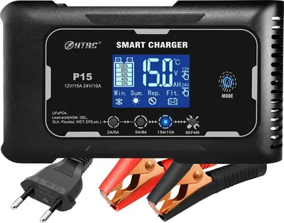 Zdjęcie produktu dla Ładowarka samochodowa, wyjście 12 V/24 V, maksymalny prąd ładowania 15 A, wtyczka UE
