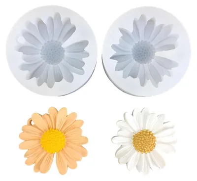 Silikon-Ausstecherformen, 2 Stück, Blumenform, 6,9 cm, Backform