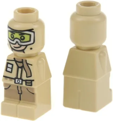 Produktbild von 2x Lego Micro Figur Star Wars Rebel Trooper beige Spielfigur 3866 85863pb077