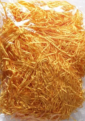 Produktbild von Papierwolle, Papiergras, Ostergras, Dekogras aus Papier. 100g. Orange