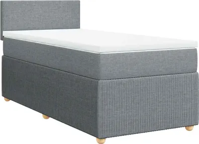 Obrázek produktu pro vidaXL Postel Boxspring s matrací Světle šedá 90x190 cm Látka