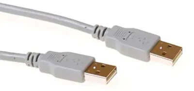 Obrázok produktu pre ACT USB 2.0 Connection Cable Ivory 3.0m, 3 m, USB A, USB A
