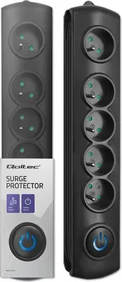 Obrázek produktu pro Qoltec Prodlužovací kabel s přepěťovou ochranou pro 5 zásuvek 3m Qoltec