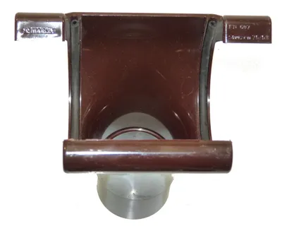 Produktbild von Marley Rinnenstutzen NW 75/53 mm, halbrund, braun