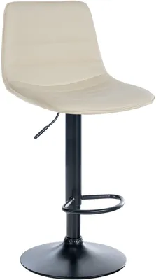 Produktbild von CLP Barhocker Lex Kunstleder creme Gestell Farbe schwarz