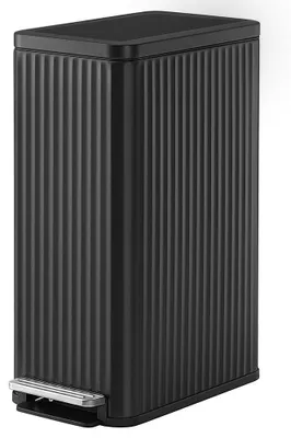 Image de Poubelle de cuisine de 50 litres avec pédale et couvercle à fermeture douce | Noir | 26,3 x 47,6 x 62,4 cm