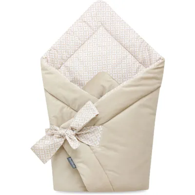 Produktbild von Bellochi 2in1 Baby Einschlagdecke Babyhörnchen - Baumwolle und Poliester Wickeldecke - 75 x 75 cm - für Kinderwagen, Babybett oder Kindersitz - Ganzjährig -   - Lux Collection