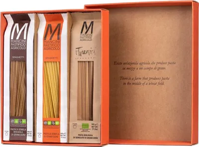 Produktbild von Mancini Pastificio Agricolo - III Linee - Italienische handwerkliche Spaghetti in Geschenkbox - 1,5 kg