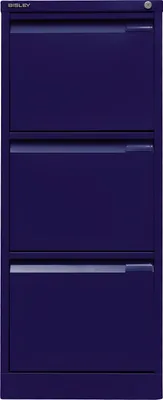 Produktbild von Hängeregistraturschrank, einbahnig, 3 Hängeregistraturen, blau