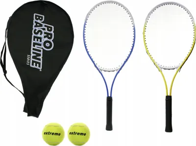 Produktbild von Tennis Set 2 Schläger & Bälle mit Tasche - Tennisschläger Training Outdoor Sport & Spaß