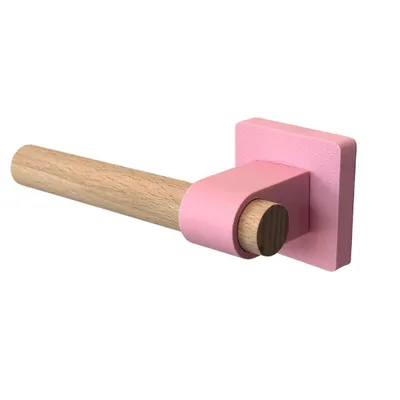 Produktbild von Türklinke Rosa 1 Paar Quadratische Rosette Modernes Design Türbeschlag Türgriff Kunststoff (PLA) - Inkl. Montagematerial