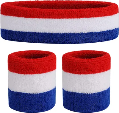 Produktbild von Schweißband-Set für Kinder – Stirnband und Armband – Sportliches Baumwoll-Schweißband für Sport (1 Stirnband + 2 Armbänder)