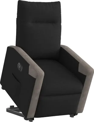 Produktbild von vidaXL Relaxsessel mit Aufstehhilfe Elektrisch Schwarz Stoff