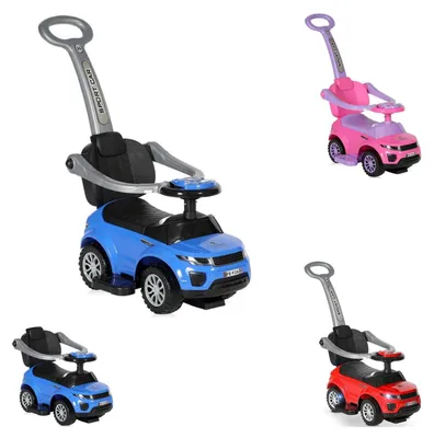 Produktbild von Lorelli Rutscher 3 in 1 Kinderauto Off Road Schiebegriff Musik Rückenlehne in blau