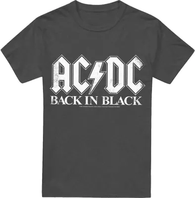Produktbild von AC/DC - "Back In Black" T-Shirt für Herren/Damen Uni TV17436 (M) (Holzkohle)