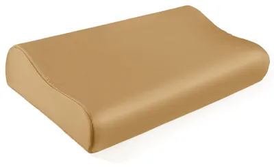 Image de Housse de coussin en soie de mûrier 19 momme, adaptée aux coussins à mémoire de forme, en mousse, en latex ou cervicals. Hypoallergénique, lavable. Couleur : or. Dimensions : 50x30x10/7 cm