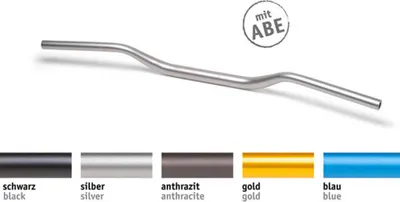 Produktbild von LSL X-Bar Alu-Lenker Cross Bar X00, 1 1/8 Zoll, 28,60mm, Farbe Schwarz,Breite 805mm, Höhe 77mm, Tiefe 90mm, Wandstärke 4,5/4 mm, Klemmbereich 184mm, Griffrohrlänge 208mm