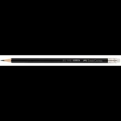 Image de FABER-CASTELL 111200 Crayons HB noir avec gomme, 12 pcs.