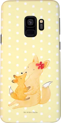 Produktbild von Mr. & Mrs. Panda Samsung Galaxy S9 Handyhülle Fuchs Mama - Gelb Pastell - Geschenk, Handy Schutzhülle, Cover, Mutter, Schoß, Tochter, Muttertag, Hülle, Handycover