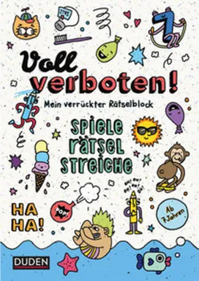 Obrázok produktu pre Voll verboten! Mein verrückter Rätselblock - Ab 7 Jahren: Spiele - Rätsel - Streiche