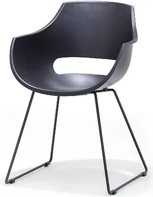 Produktbild von Esszimmerstühle Stuhl ROCKVILLE Schalenstuhl Kufengestell schwarz