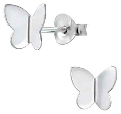 Produktbild von Mädchen Ohrstecker Schmetterling Ohrringe Silber