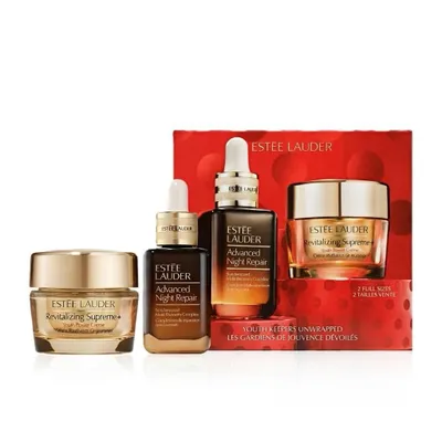 Produktbild von Estée Lauder Youth Keepers Unwrapped Set, Frauen, Jeder Hauttyp, Anti-Aging, Aufhellend, Elastizität, Feuchtigkeitsspendend, Anheben, Revitalisierend, Glättend, Tagescreme, Night serum, 30 ml, 30 ml