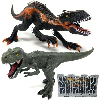 Produktbild von Spielzeug Dinosaurier TRex T-Rex Indominus Dino Käfig Jurassic Raptor Figur Kind