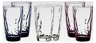 Produktbild von Buntes Gläser Set 6-teilig - 470ml - Trinkgläser in verschiedenen Farben