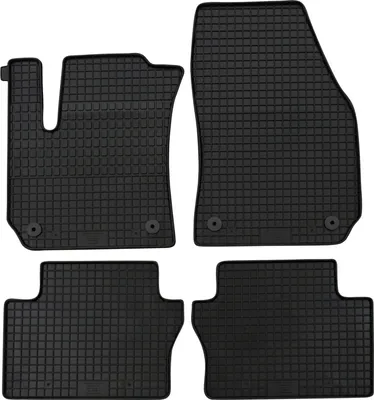Zdjęcie produktu dla do Opel Zafira B od 07/2005-12/2014 Pasujące dywaniki gumowe PETEX 4-częściowe czarne dywaniki na każdą pogodę Gumowe dywaniki podłogowe